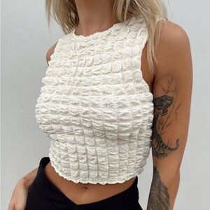 Princess Polly - kendrick popcorn cream top